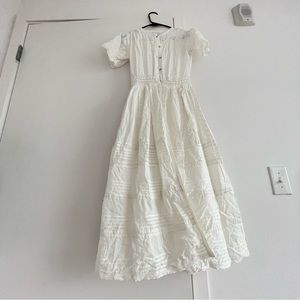 Urban Outfitters button white midi dress